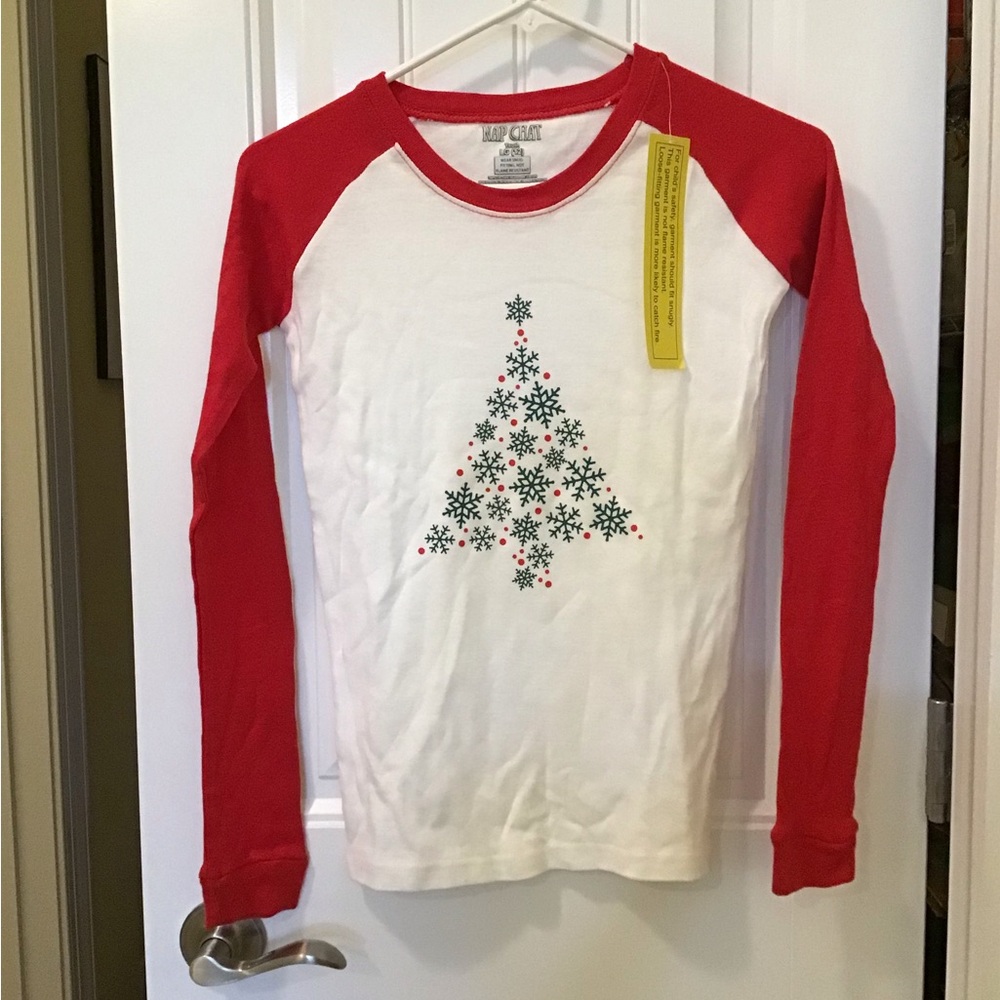 Nap Chat Youth Snowflake Pajama Top